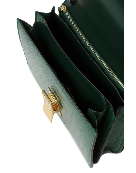 Celine-box-crocodile-green-inside