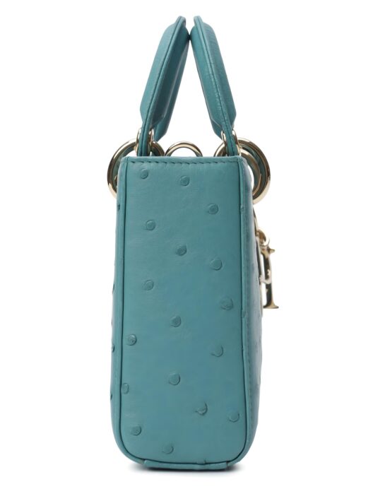 Dior-D-joy-ostrich-turquoise-side