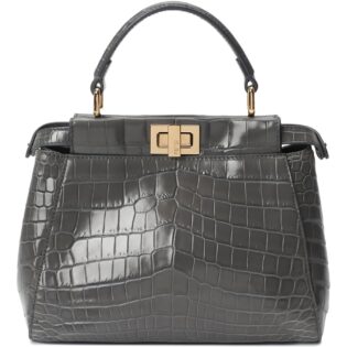 Fendi-Peekaboo-Crocodile-Grey