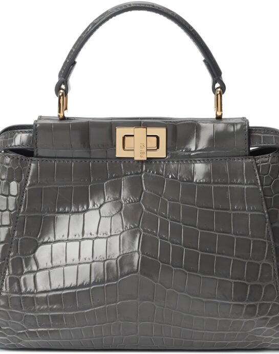 Fendi-Peekaboo-Crocodile-Grey