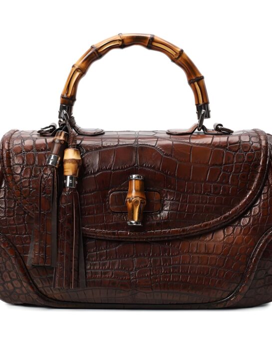 Gucci-bamboo-crocodile-brown