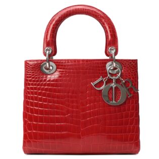 Lady-Dior-crocodile-red