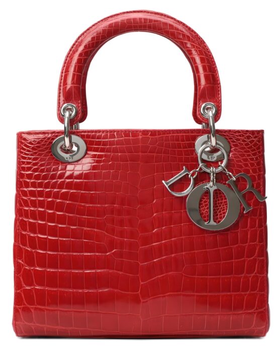 Lady-Dior-crocodile-red