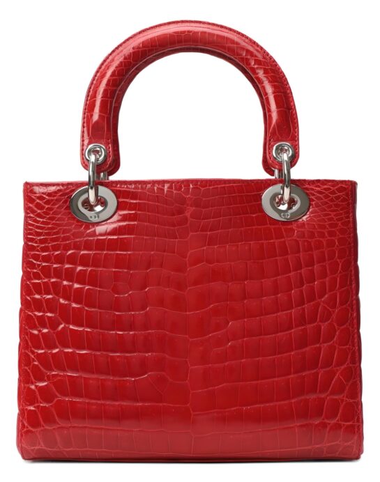 Lady-Dior-crocodile-red-back