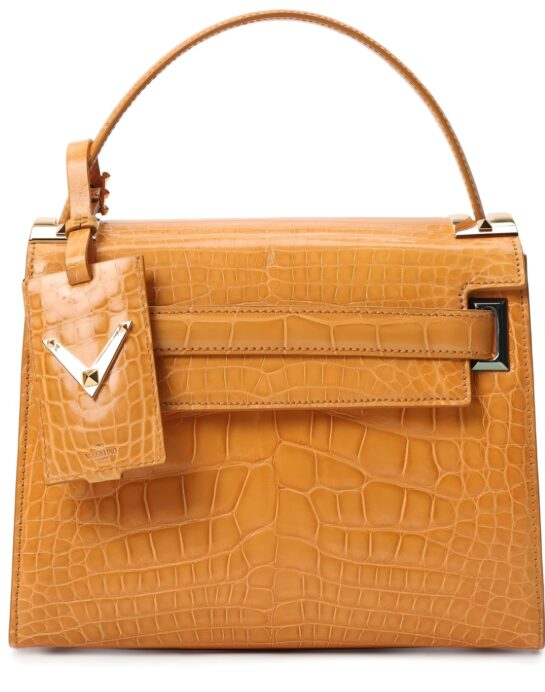 Valentino-my-rockstud-crocodile-yellow