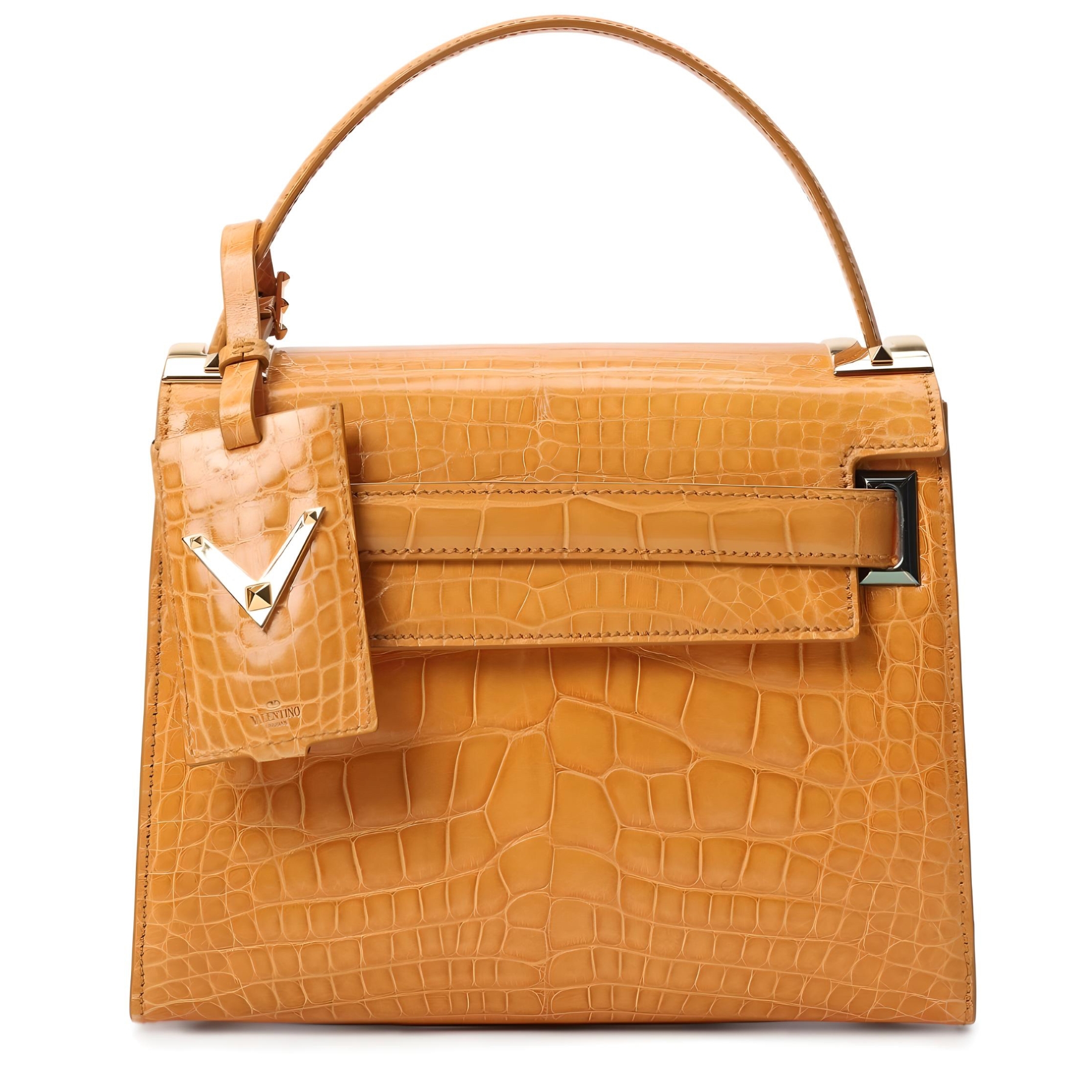 Valentino-my-rockstud-crocodile-yellow