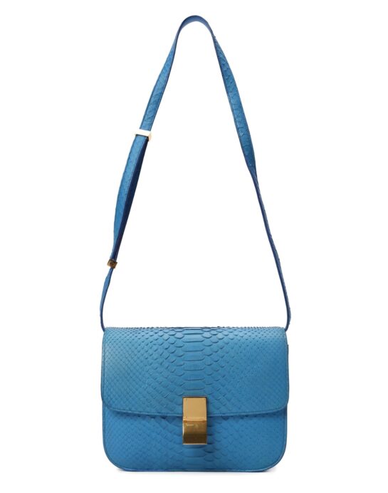 Celine-Box-python-blue-strap