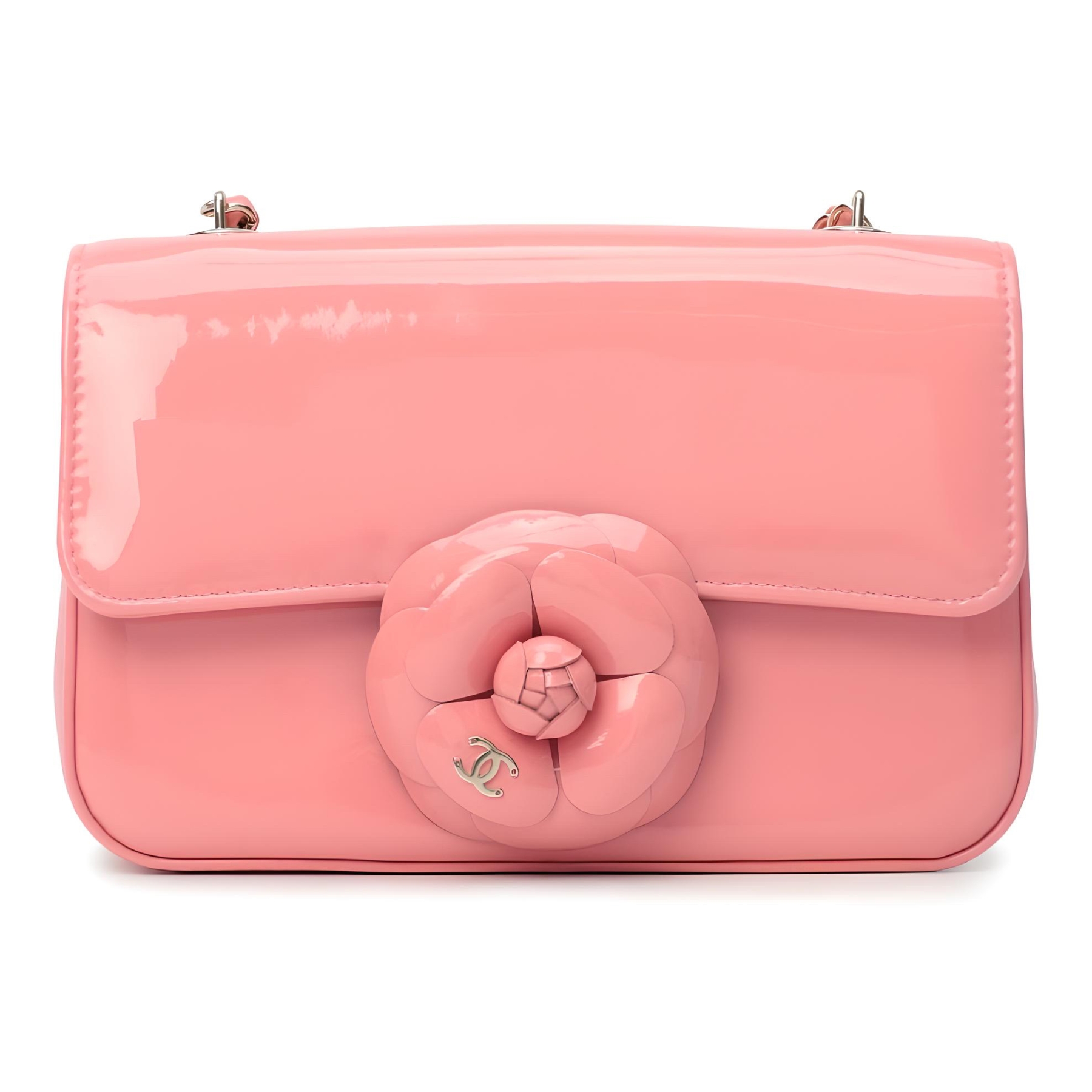 Chanel-Flap-patent-leather-pink