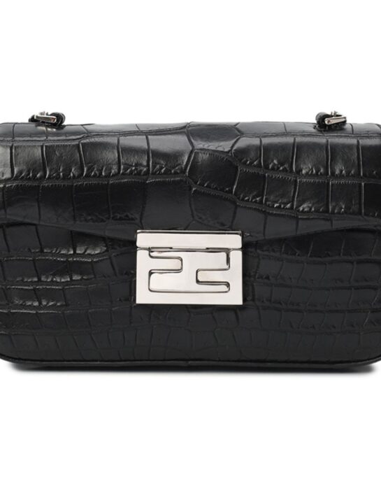 Fendi-Baguette-crocodile-black