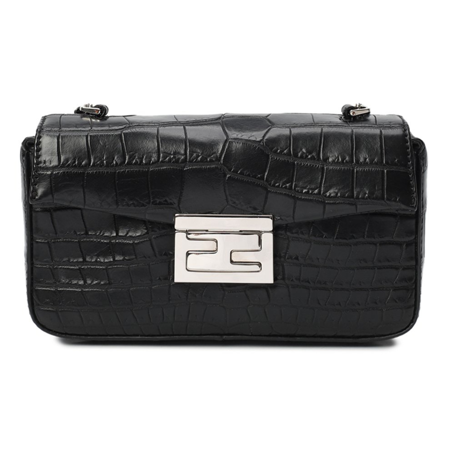 Fendi-Baguette-crocodile-black