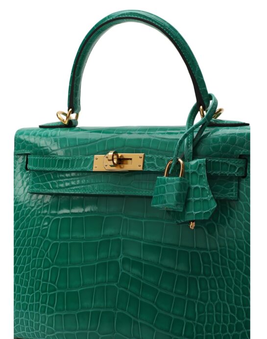 Hermès-Kelly-25-crocodile-green-hardware