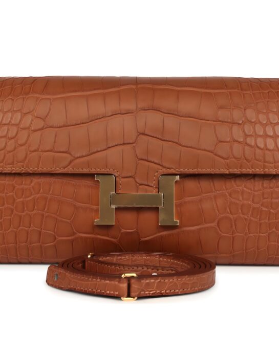 Hermes-wallet-crocodile-brown