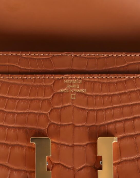 Hermes-wallet-crocodile-brown-hardware