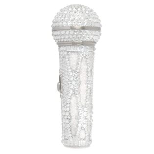 Judith-leiber-microphone-karaoke-leather-cristals-silver