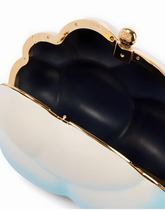 Loewe-cloud-clutch-leather-white-blue-inside