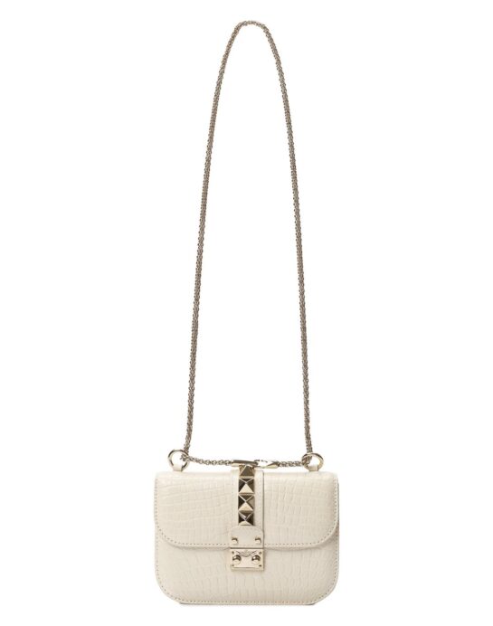 Valentino-Lock-crocodile-cream-strap