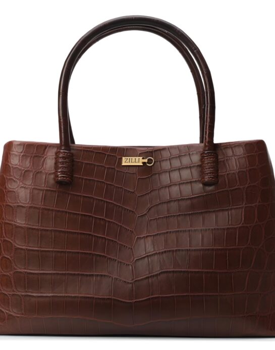 Zilli-Tote-crocodile-brown