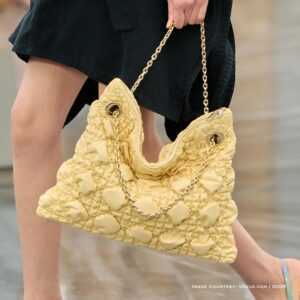 Dior So Wow Bag 2026 in pastel yellow with gold chain