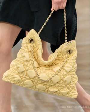 Dior So Wow Bag 2026 in pastel yellow with gold chain