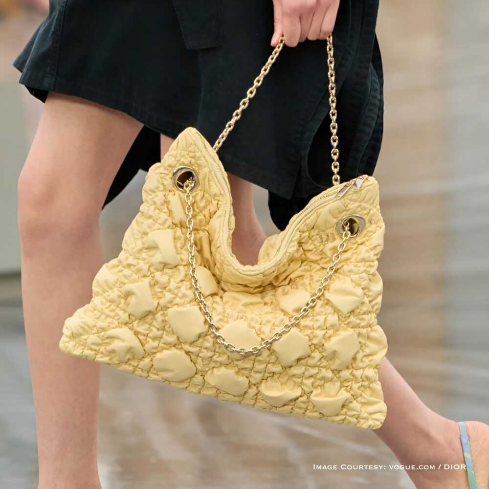 Dior So Wow Bag 2026 in pastel yellow with gold chain