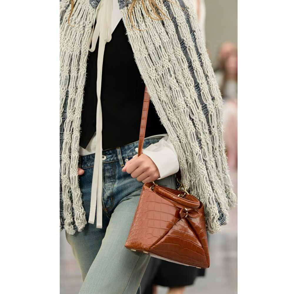 Dior Bow Bag 2026 Dior Bow Bag 2026 in caramel croc leather with gold hardware