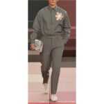 Fendi Ostrich Baguette 2026 in ash grey genuine ostrich leather with silver hardware – runway pre-order bag