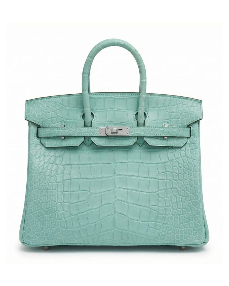 Hermès Birkin 25 Vert d’Eau Matte Alligator with palladium hardware
